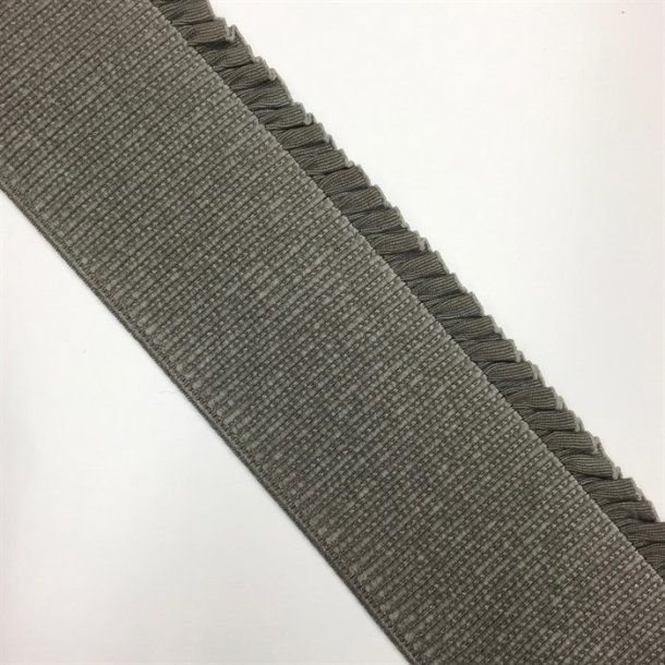 Gr elastik med flsekant  - pr. meter